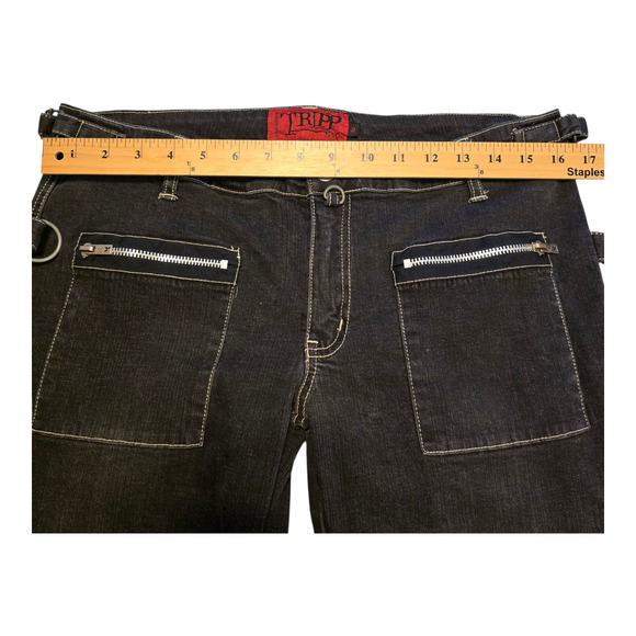 Tripp NYC VTG Jeans Womems Faded Black Size 11 Goth Punk Cybergoth Grunge Y2K - Picture 11 of 13
